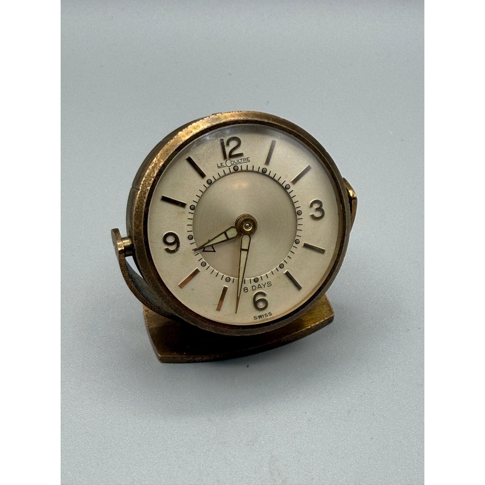 Jaeger-LeCoultre 8 Day Travel Alarm Clock Memovox Vintage Swiss Not Working#1130